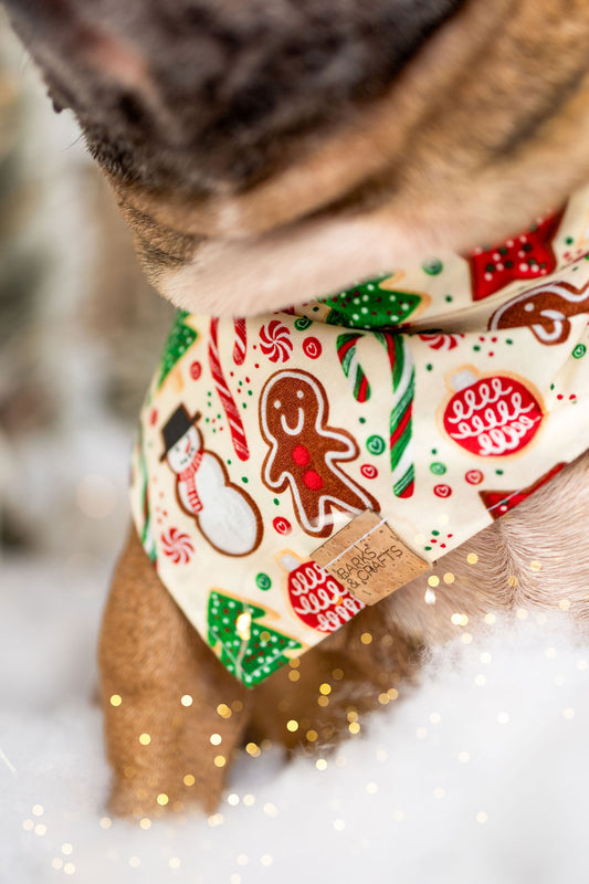 North Pole Nibbles Snap-On Pet Bandana