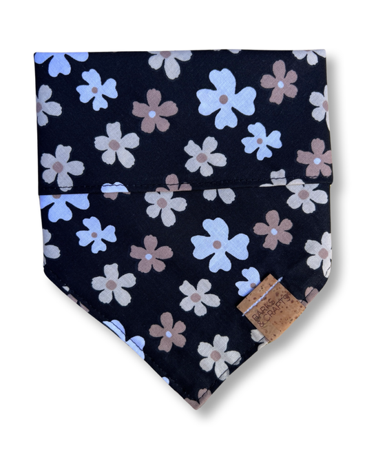 Moonlight Daisies Snap-On Pet Bandana