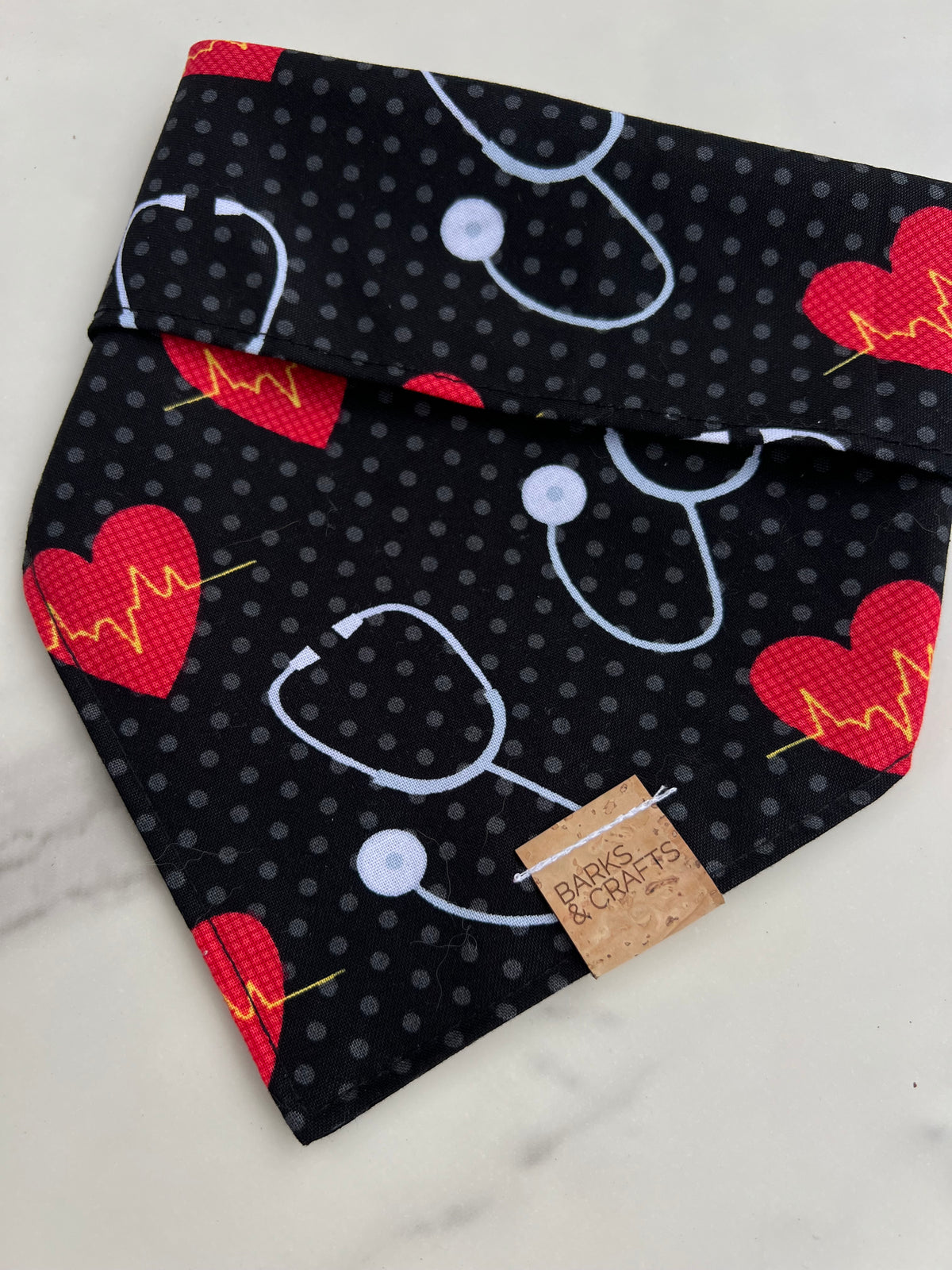 Heart Health Snap-on Pet Bandana
