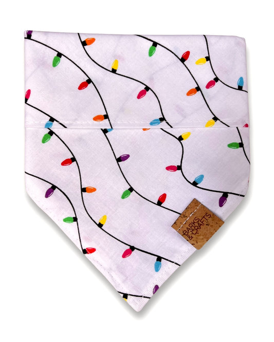 String Lights (White) Snap-On Pet Bandana