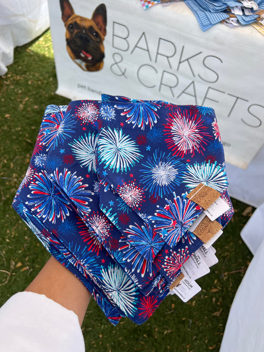 Red, White, & Boom Snap-On Pet Bandana