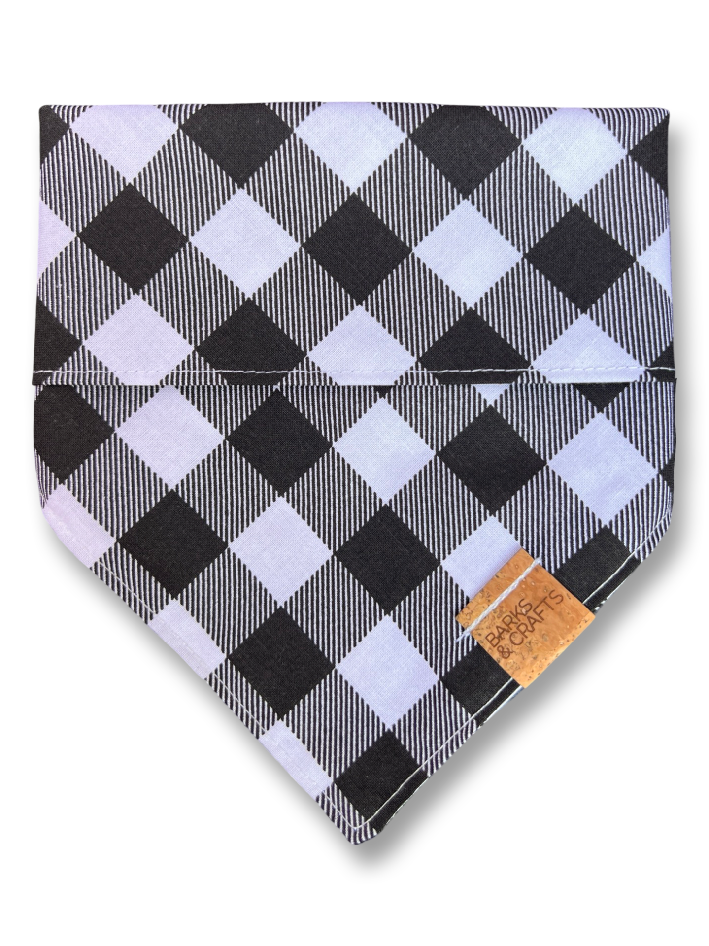 Black and white buffalo plaid best sale bandana