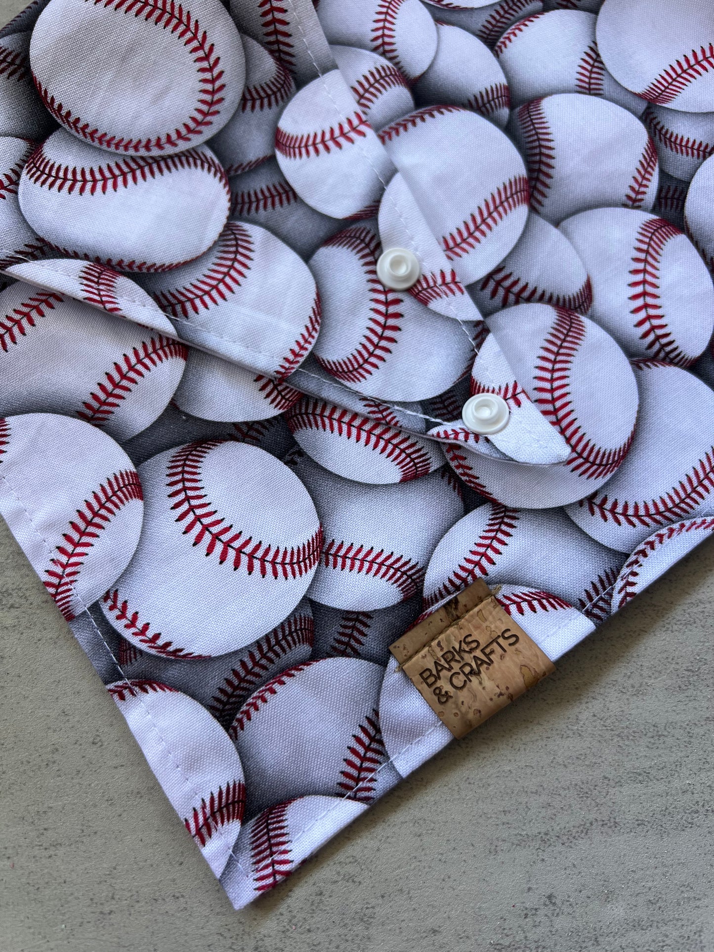 Baseball Pet Snap-On Bandana