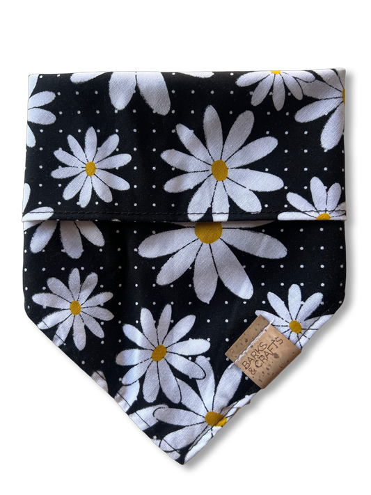Midnight Daisies Snap-On Pet Bandana