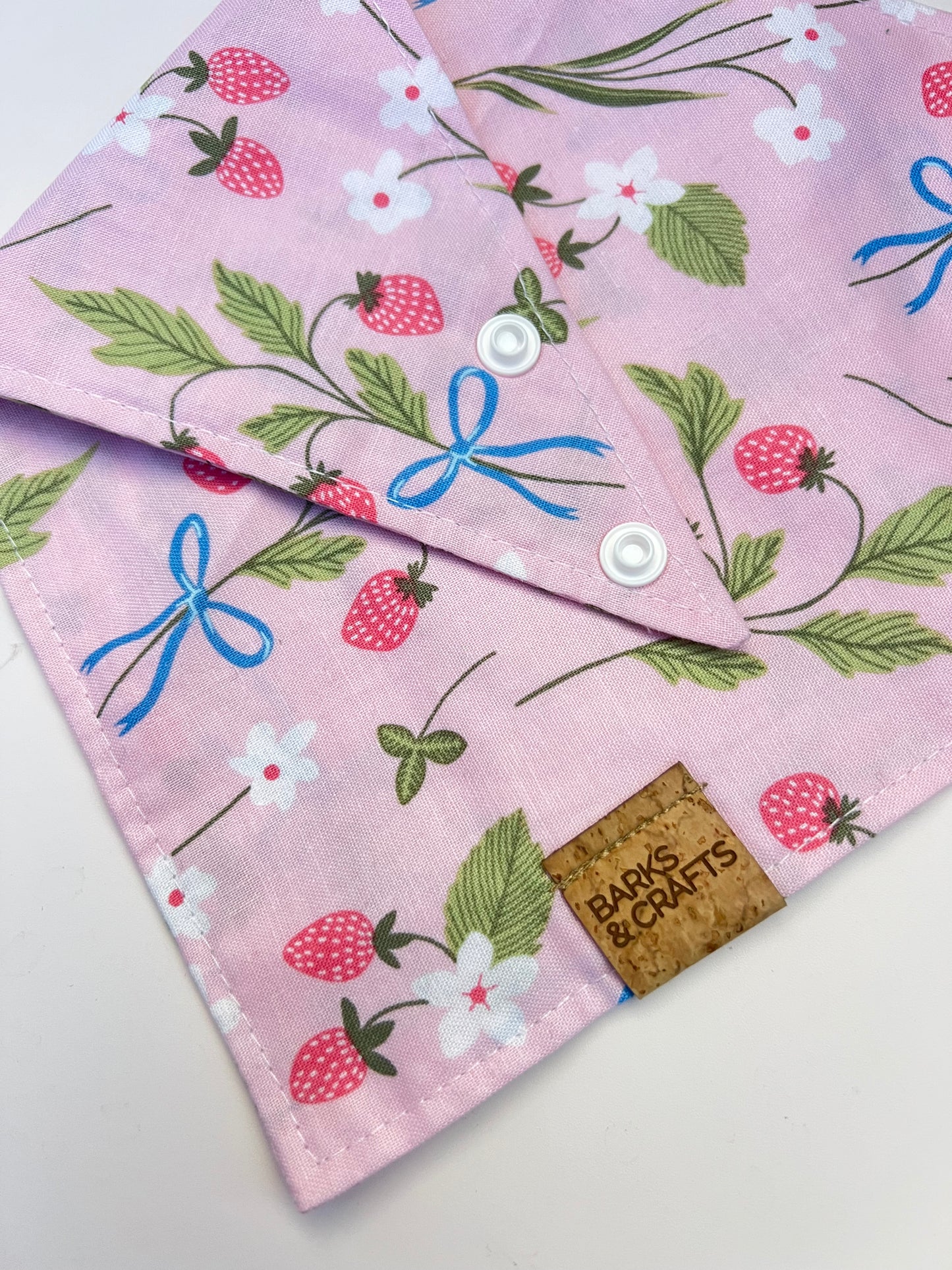 Strawberries Snap-On Pet Bandana