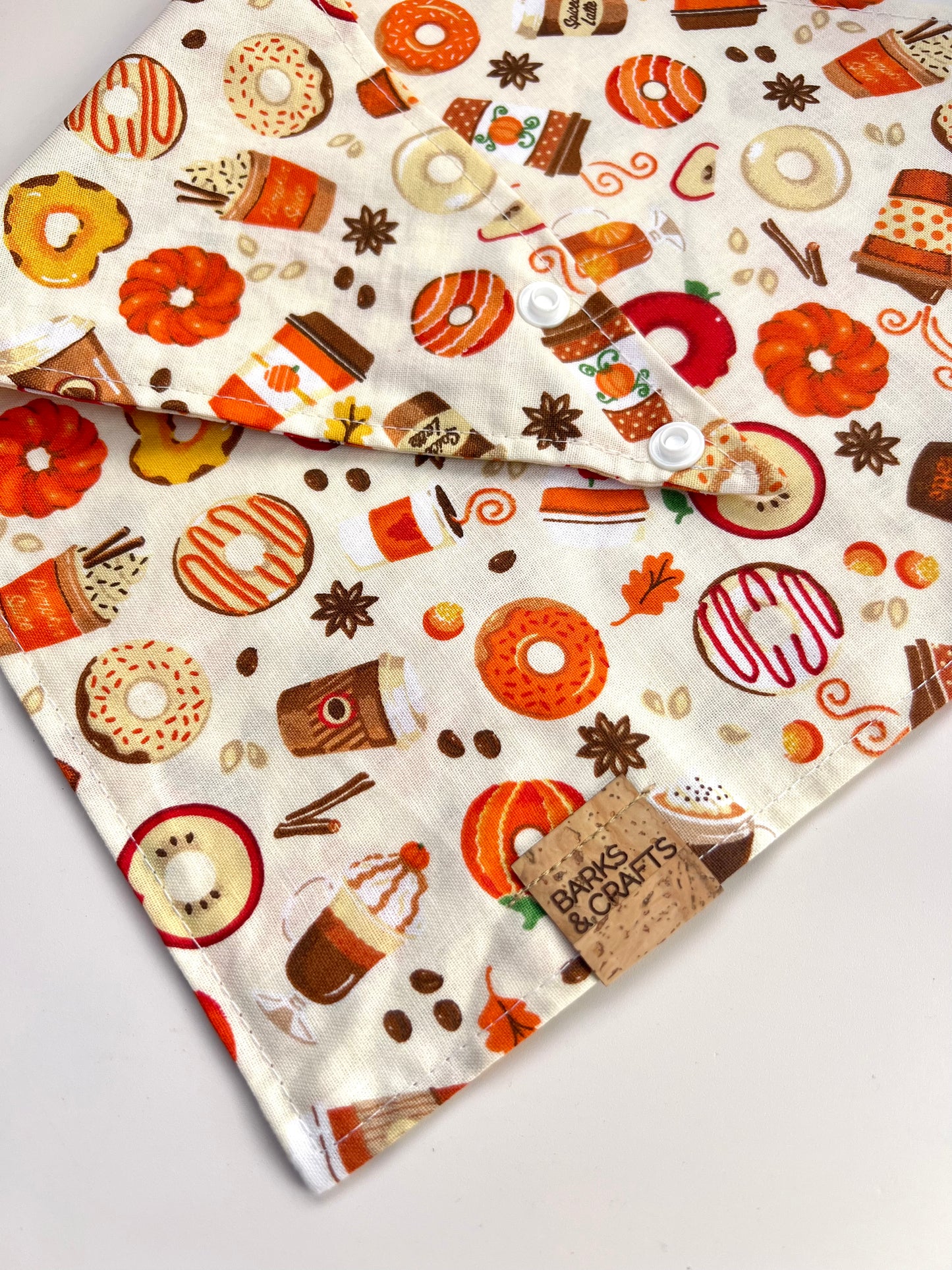 Pumpkin Spice Snap-On Pet Bandana