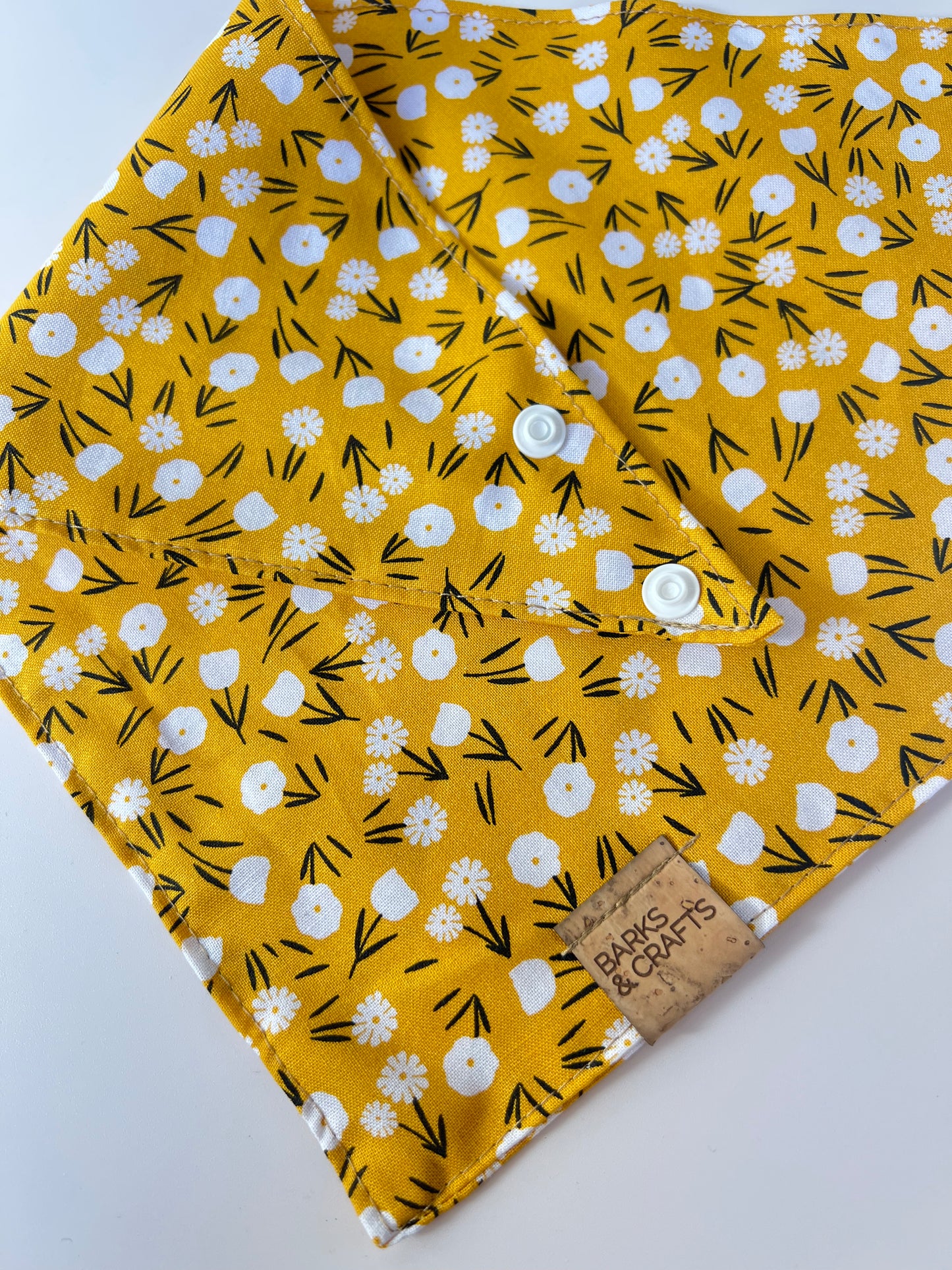 Sunshine Blooms Snap-On Pet Bandana