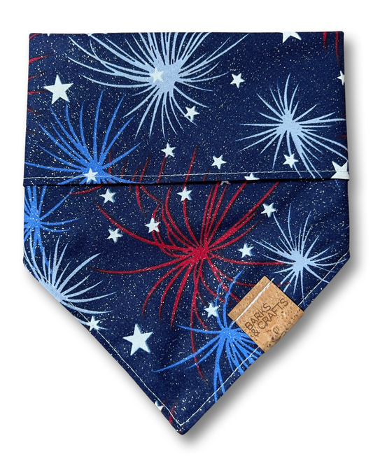 Fireworks (Glitter) Snap-On Pet Bandana
