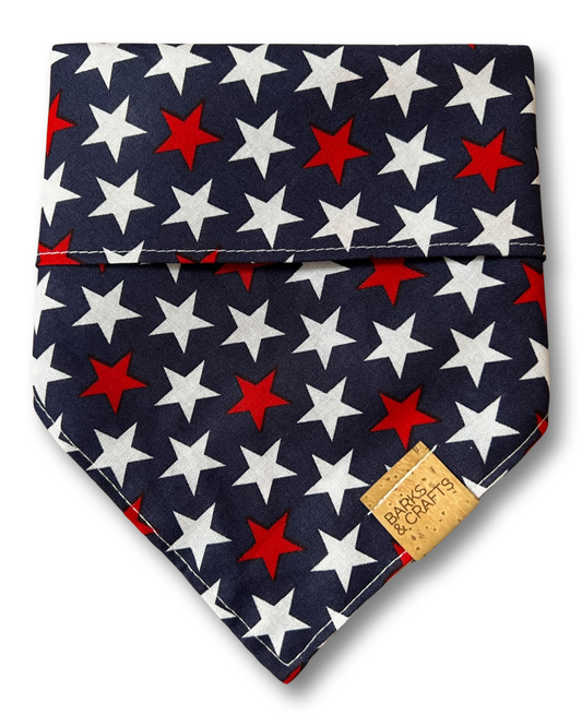 Star-Spangled Snap-On Pet Bandana