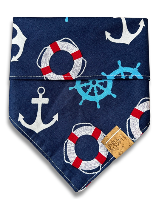 Nautical Cuteness Snap-On Pet Bandana