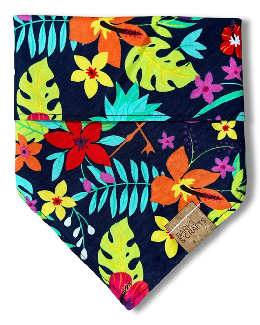 Hibiscus Paradise Snap-On Pet Bandana