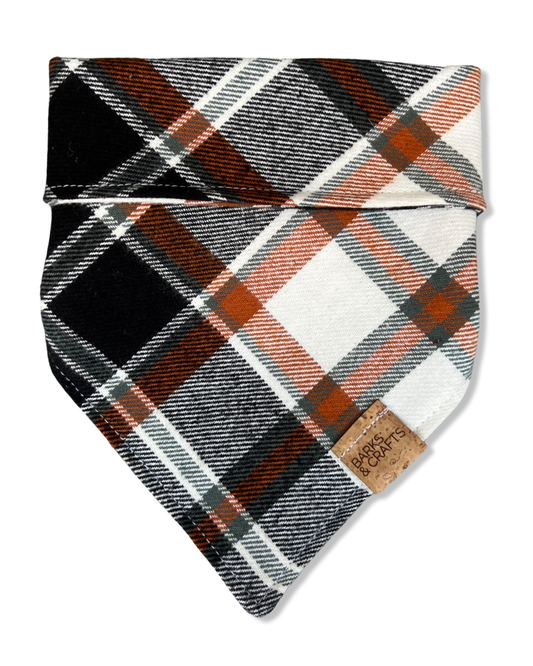 Forrest Plaid Flannel Snap-On Pet Bandana