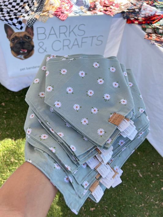 Meadow Blooms Snap-On Pet Bandana