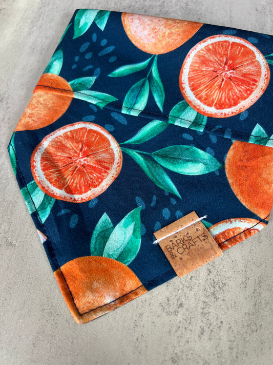 Orange Grove Snap-On Pet Bandana