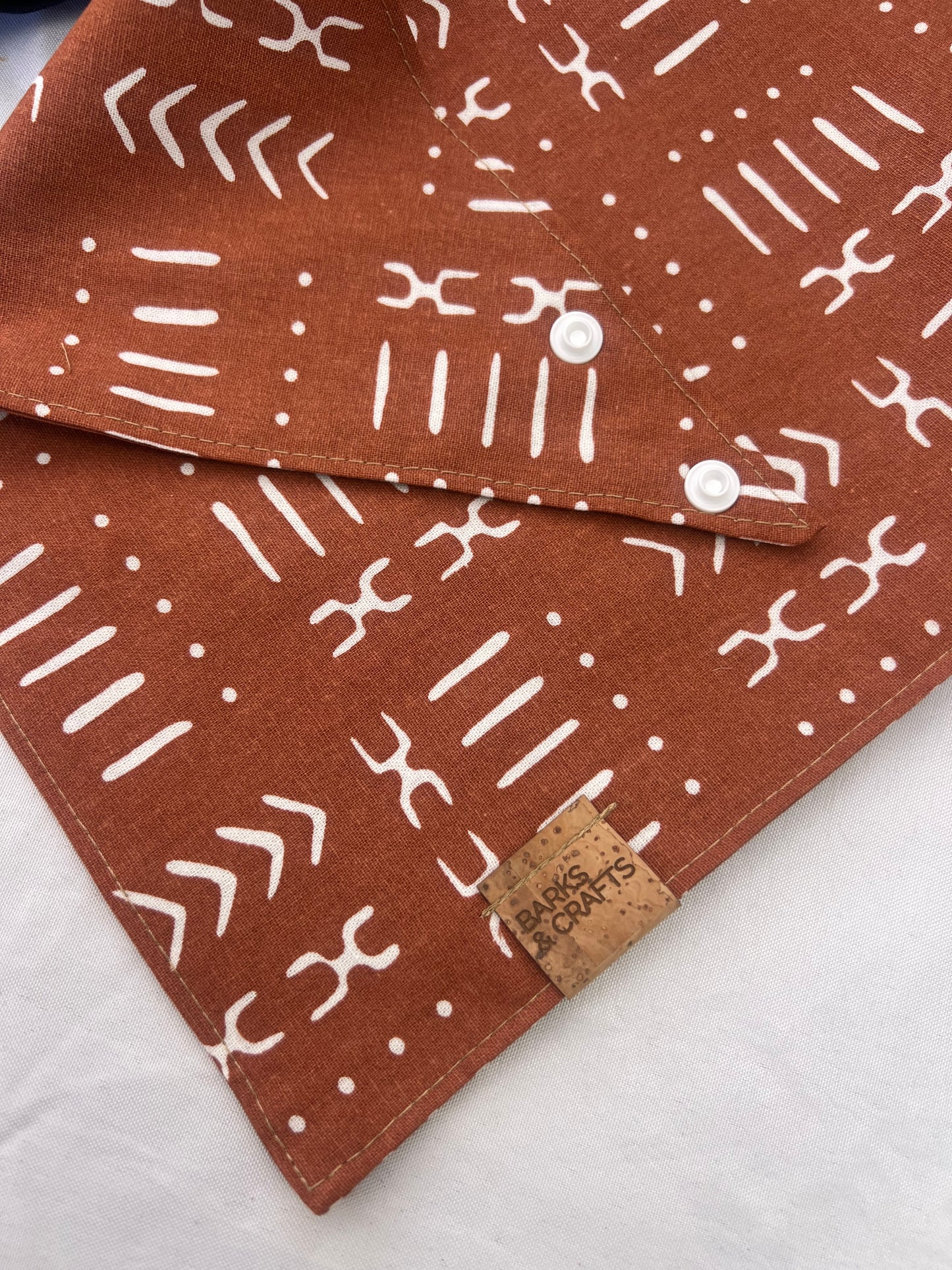 Terracotta Snap-On Pet Bandana