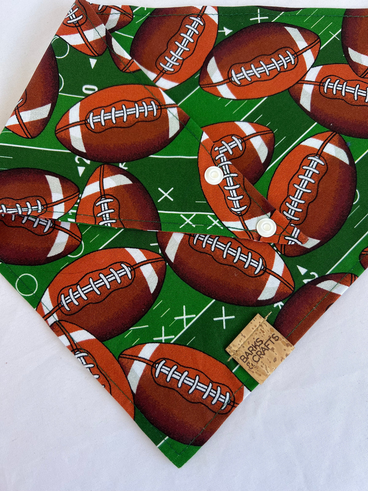 Football Snap-On Pet Bandana