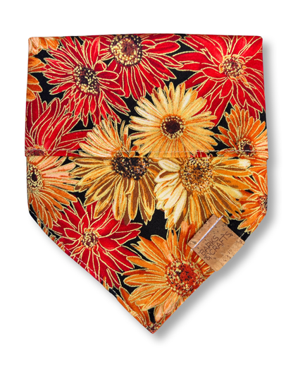 Autumn Blooms Snap-On Pet Bandana