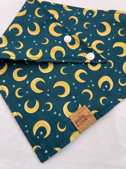 Crescent Moon Snap-On Pet Bandana