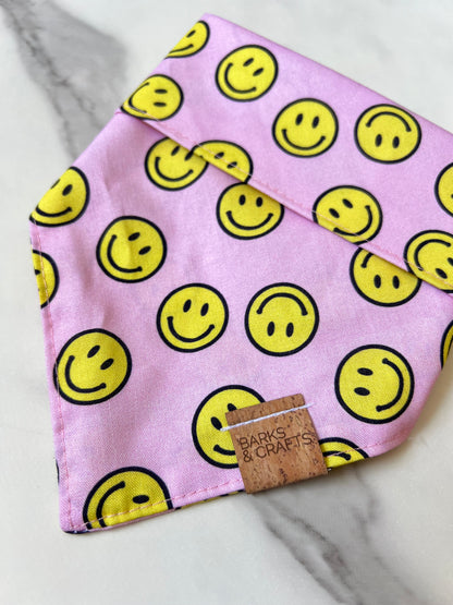 Smiley Snap-On Pet Bandana