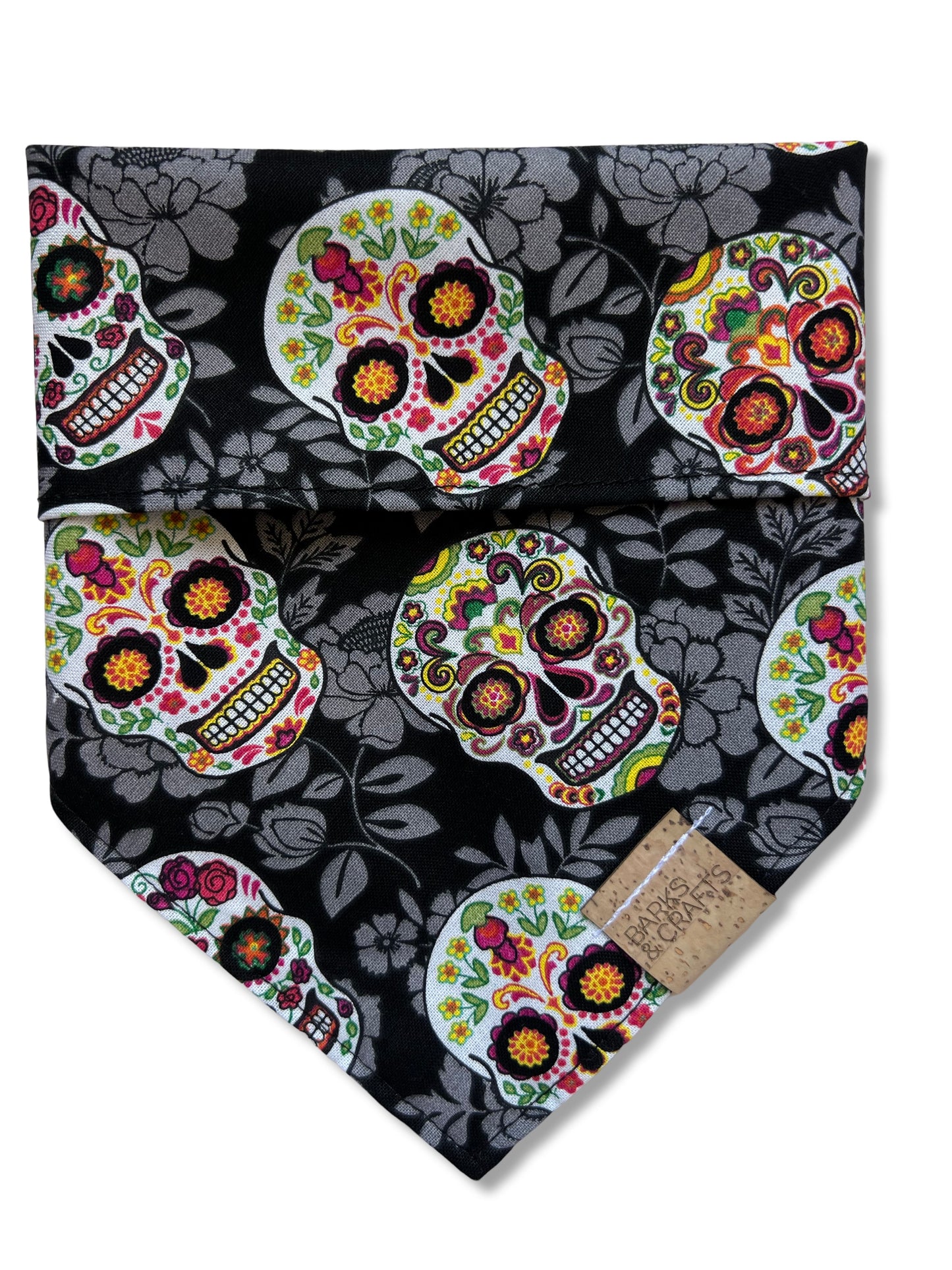 Sugar Skulls Snap-on Pet Bandana