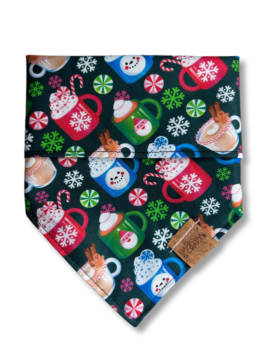 Holiday Hot Cocoa Snap-On Pet Bandana