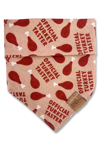 Official Turkey Taster Snap-On Pet Bandana