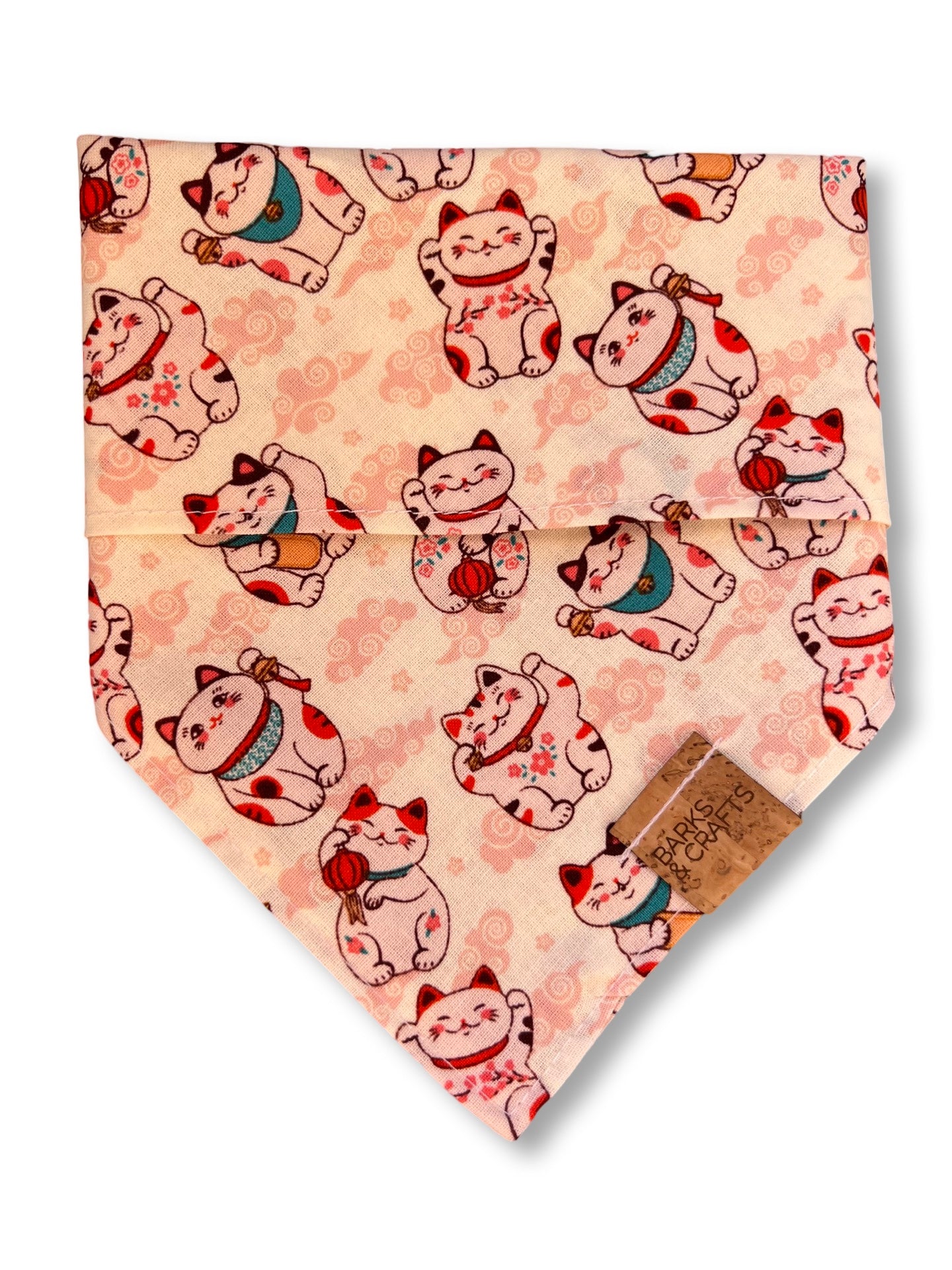 Lucky Cat Snap-on Pet Bandana