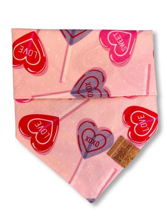 Lollipop Love Snap-On Pet Bandana