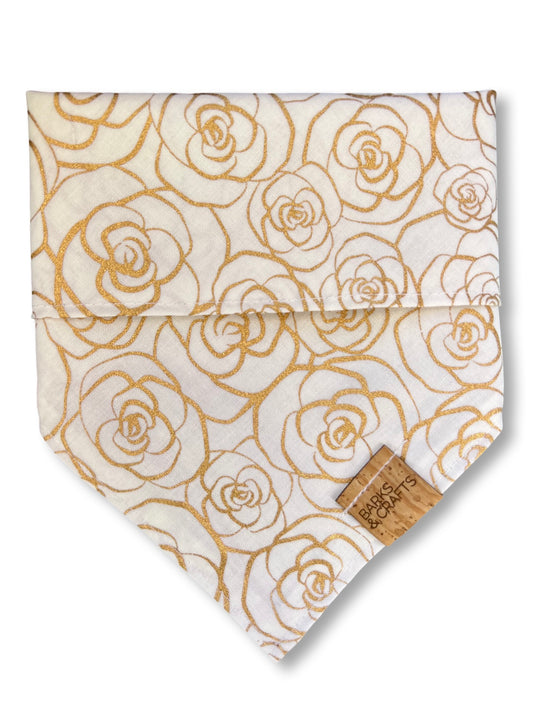 Rose Golden Snap-On Pet Bandana