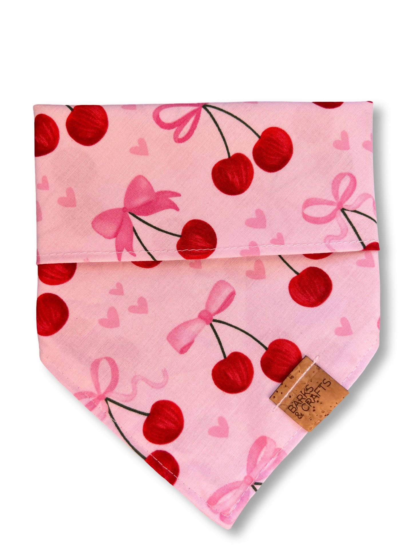 Cherry Charm Snap-On Pet Bandana