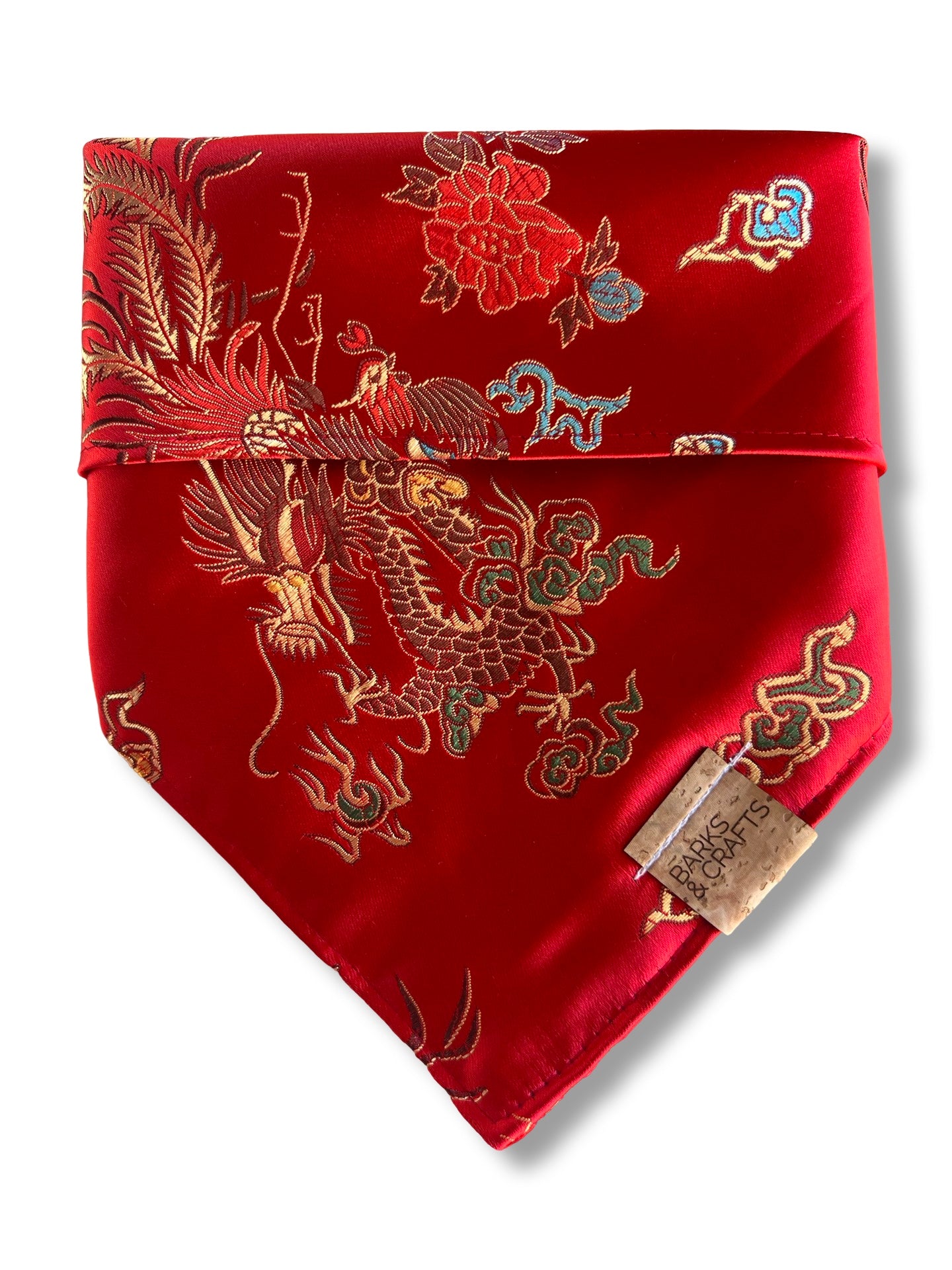 Red Dragon Phoenix Snap-On Pet Bandana