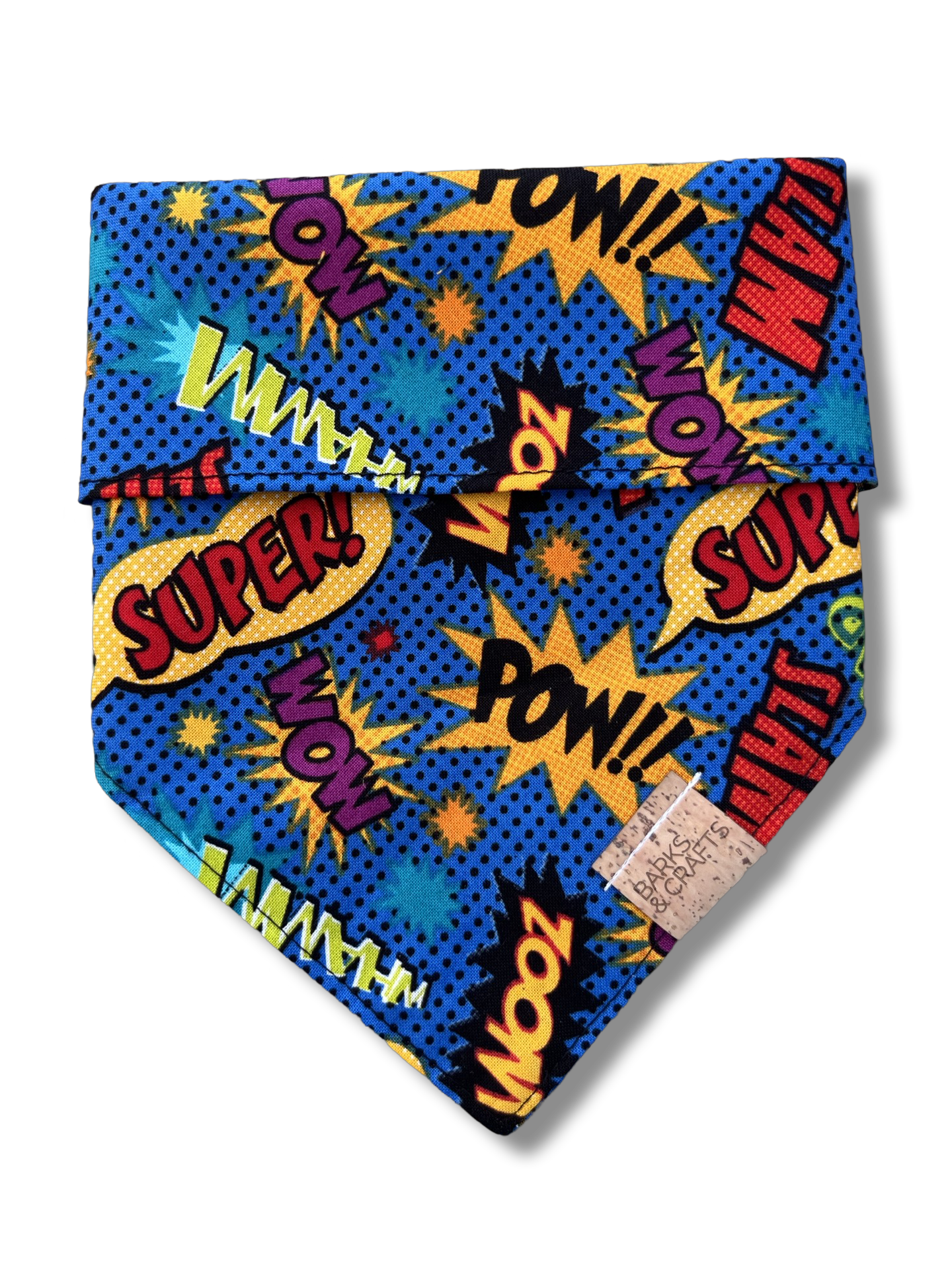 Blue Comic Book Phrases Pet Bandana