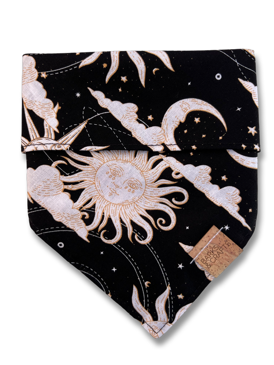 Sun Moon & Stars Snap-On Pet Bandana