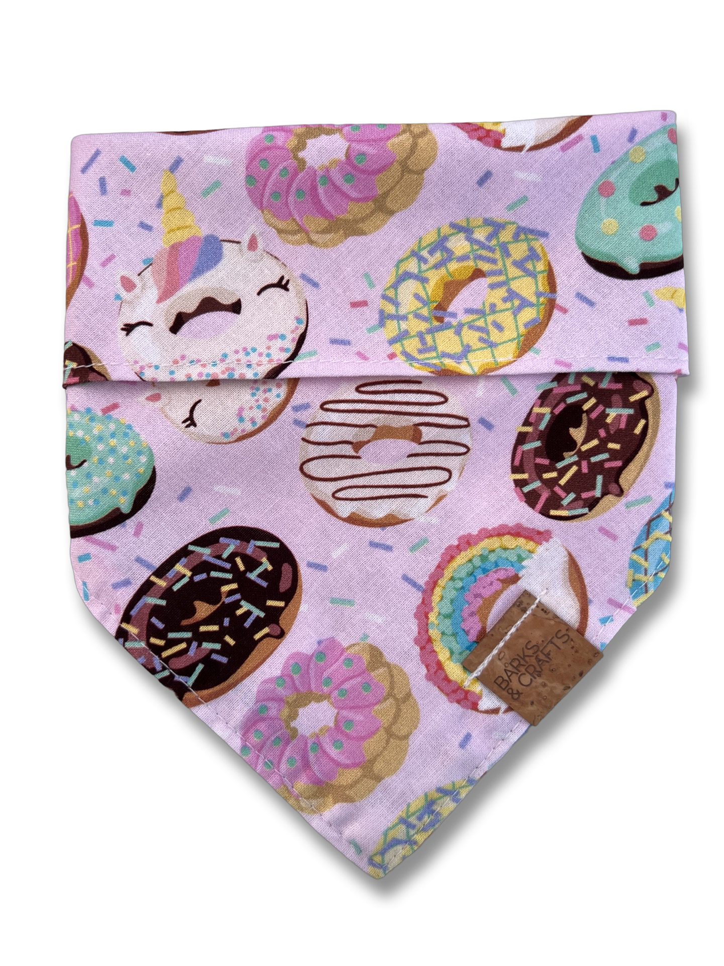 Unicorn Donuts Snap-On Pet Bandana