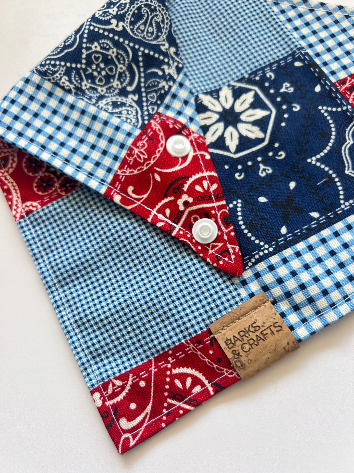 Mixed Paisley Snap-On Pet Bandana