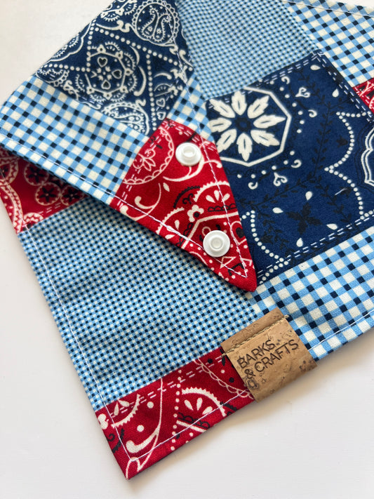 Mixed Paisley Snap-On Pet Bandana