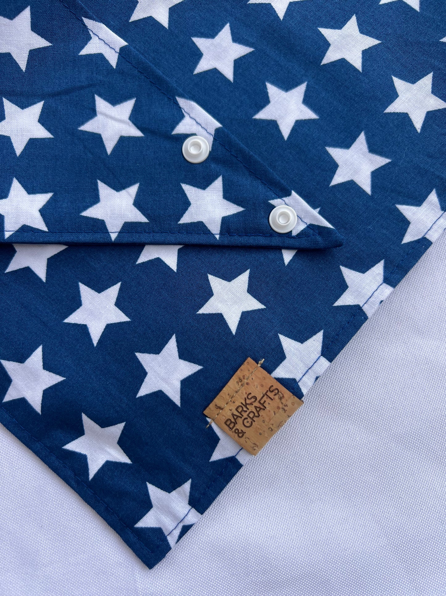 Star Spangeled (Blue) Snap-On Pet Bandana