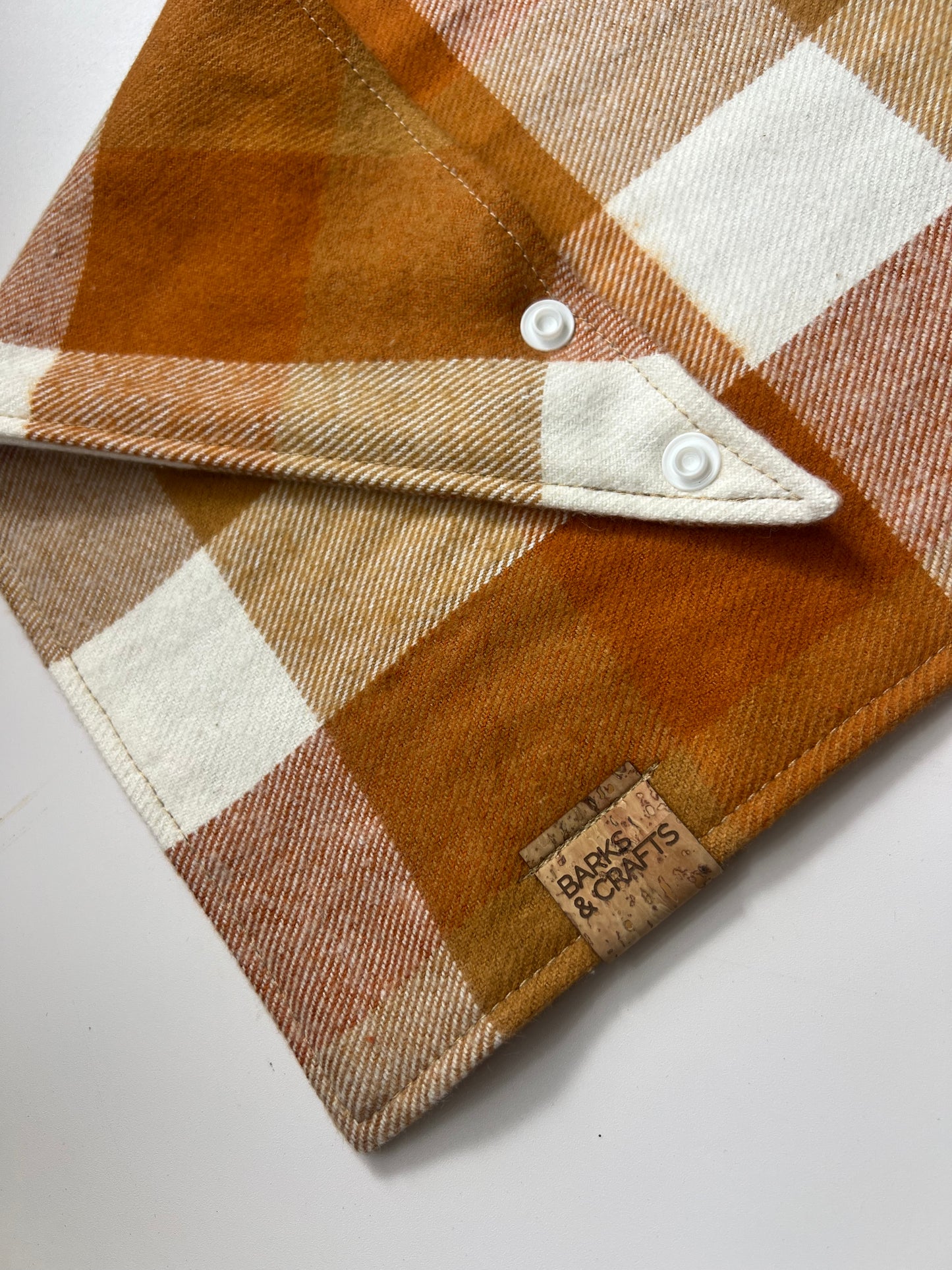 Apricot Flannel Pet Bandana