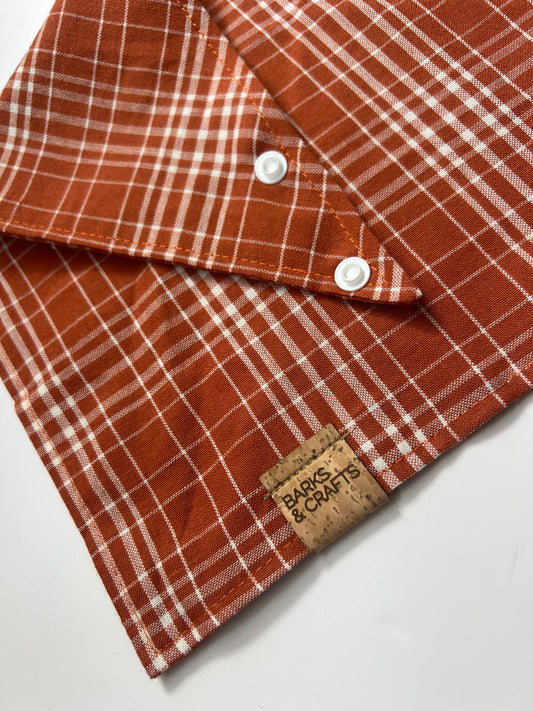 Persimmon Plaid Pet Bandana