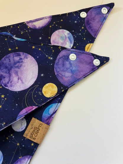 Cosmic Snap-On Pet Bandana