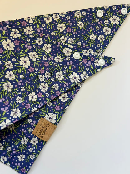Amethyst Petals Snap-On Pet Bandana