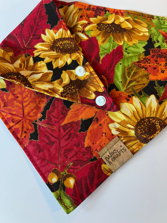 Autumn Harvest Snap-On Pet Bandana