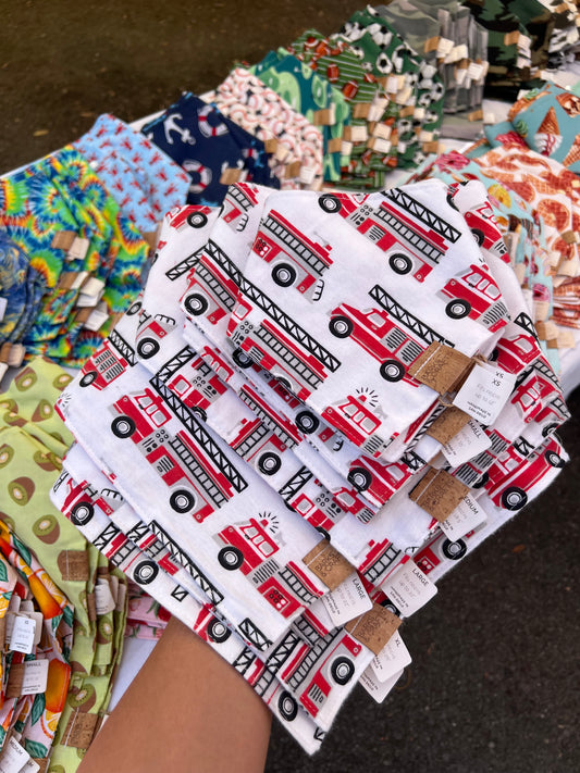 Firetrucks Snap-on Pet Bandana