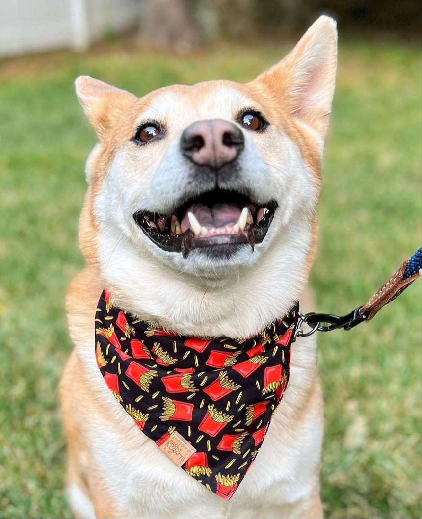 Dog bandana with clearance snaps