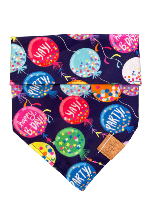 Birthday Balloons Snap-on Pet Bandana