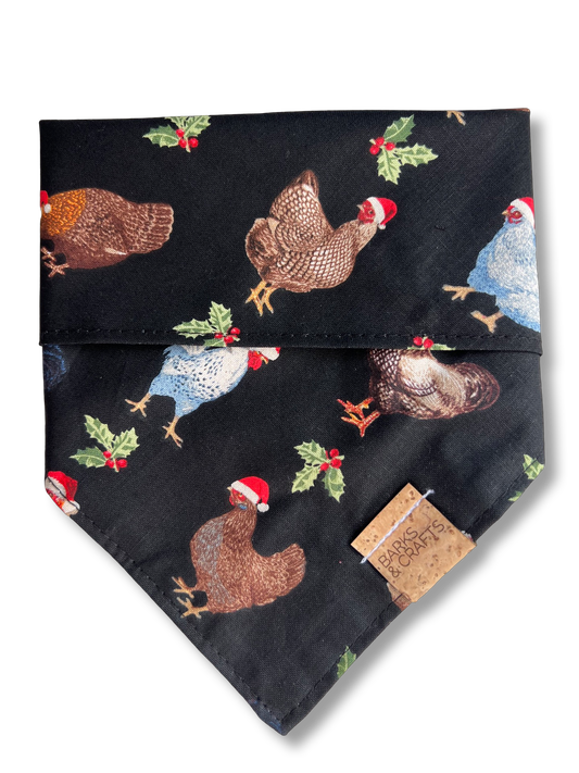 Holiday Hens Snap-On Pet Bandana