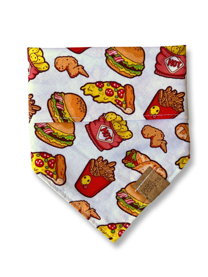 Fast Food Snap-On Pet Bandana