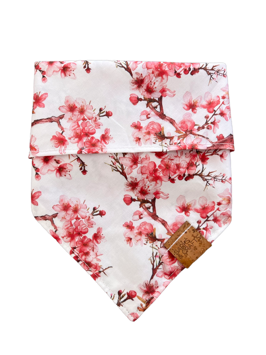 Cherry Blossoms Snap-on Pet Bandana