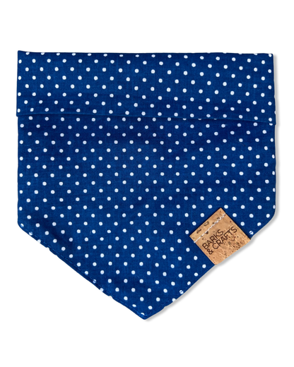 Blue Polka Dot Pet Bandana